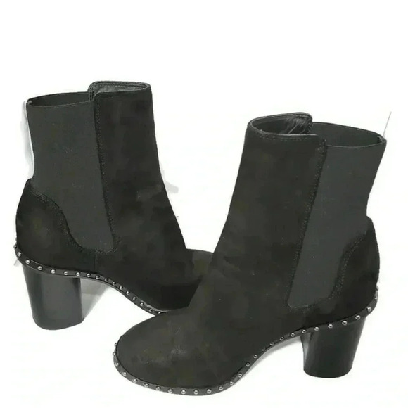 Rag and bone black suede studded boots size 7.5 - Picture 2 of 9